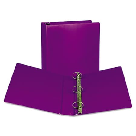 Samsill Presentation View Binder  Round Ring  11 x 8.5  2 in. Capacity  Purple, 2PK U86608